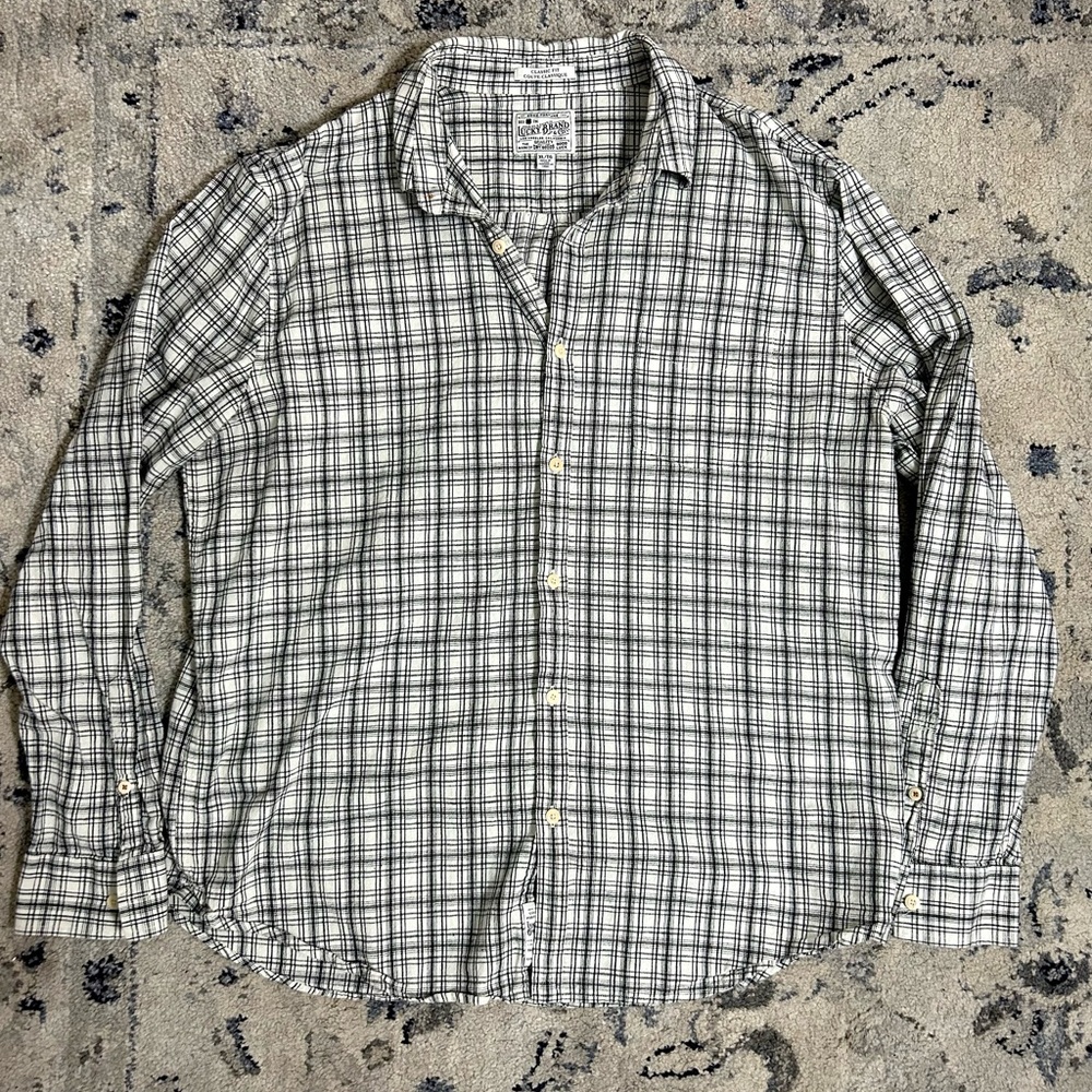 Lucky Brand Plaid Button Down Shirt